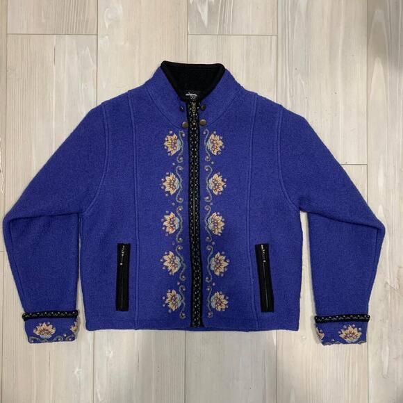 No Brand Sweaters - Vintage islandic Design Wool Zip Sweater Size PS